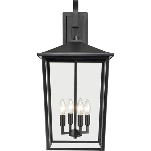 Fetterton 4 Light 27.82 inch Powder Coated Black Outdoor Wall Sconce